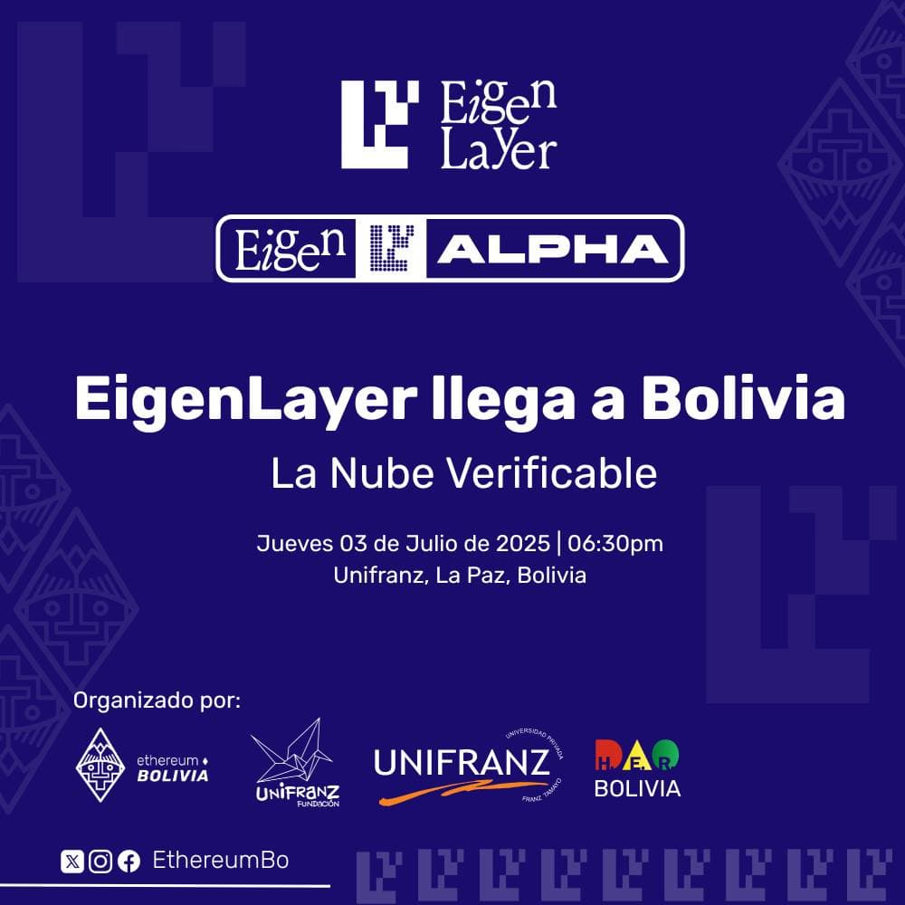Imagen del evento Charla: EigenLayer 101: La Nube Verificable